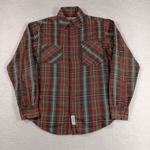 Schott Bros Shirt Mens Medium Flannel 100% Cotton Workwear Cowboy Western